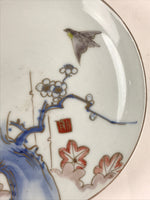 Antique Japanese Koimari Imari Plate Plum Blossom Nightingale Kozara Gold PY353