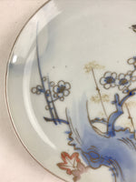 Antique Japanese Koimari Imari Plate Plum Blossom Nightingale Kozara Gold PY354