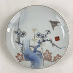 Antique Japanese Koimari Imari Plate Plum Blossom Nightingale Kozara Gold PY354