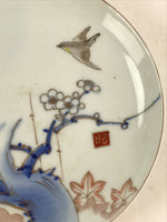 Antique Japanese Koimari Imari Plate Plum Blossom Nightingale Kozara Gold PY355