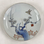 Antique Japanese Koimari Imari Plate Plum Blossom Nightingale Kozara Gold PY355