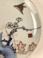 Antique Japanese Koimari Imari Plate Plum Blossom Nightingale Kozara Gold PY356