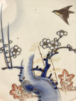 Antique Japanese Koimari Imari Plate Plum Blossom Nightingale Kozara Gold PY356