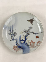 Antique Japanese Koimari Imari Plate Plum Blossom Nightingale Kozara Gold PY356