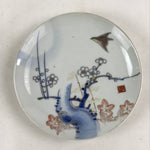 Antique Japanese Koimari Imari Plate Plum Blossom Nightingale Kozara Gold PY356