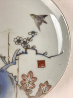 Antique Japanese Koimari Imari Plate Plum Blossom Nightingale Kozara Gold PY357