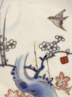 Antique Japanese Koimari Imari Plate Plum Blossom Nightingale Kozara Gold PY358