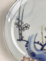 Antique Japanese Koimari Imari Plate Plum Blossom Nightingale Kozara Gold PY358