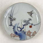 Antique Japanese Koimari Imari Plate Plum Blossom Nightingale Kozara Gold PY358