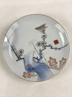 Antique Japanese Koimari Imari Plate Plum Blossom Nightingale Kozara Gold PY359