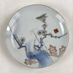 Antique Japanese Koimari Imari Plate Plum Blossom Nightingale Kozara Gold PY359