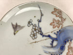 Antique Japanese Koimari Imari Plate Plum Blossom Nightingale Kozara Gold PY360