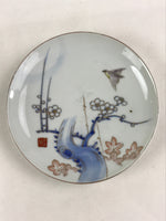 Antique Japanese Koimari Imari Plate Plum Blossom Nightingale Kozara Gold PY360