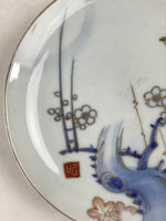 Antique Japanese Koimari Imari Plate Plum Blossom Nightingale Kozara Gold PY360
