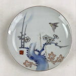 Antique Japanese Koimari Imari Plate Plum Blossom Nightingale Kozara Gold PY360