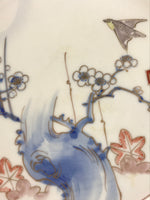 Antique Japanese Koimari Imari Plate Plum Blossom Nightingale Kozara Gold PY361