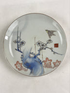 Antique Japanese Koimari Imari Plate Plum Blossom Nightingale Kozara Gold PY361