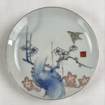 Antique Japanese Koimari Imari Plate Plum Blossom Nightingale Kozara Gold PY361