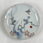 Antique Japanese Koimari Imari Plate Plum Blossom Nightingale Kozara Gold PY362