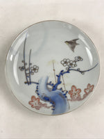 Antique Japanese Koimari Imari Plate Plum Blossom Nightingale Kozara Gold PY363