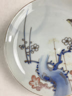 Antique Japanese Koimari Imari Plate Plum Blossom Nightingale Kozara Gold PY363