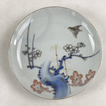 Antique Japanese Koimari Imari Plate Plum Blossom Nightingale Kozara Gold PY363