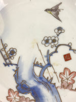 Antique Japanese Koimari Imari Plate Plum Blossom Nightingale Kozara Gold PY364