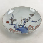Antique Japanese Koimari Imari Plate Plum Blossom Nightingale Kozara Gold PY365