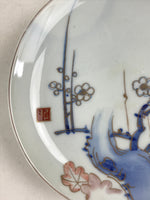 Antique Japanese Koimari Imari Plate Plum Blossom Nightingale Kozara Gold PY365