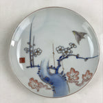 Antique Japanese Koimari Imari Plate Plum Blossom Nightingale Kozara Gold PY365