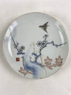 Antique Japanese Koimari Imari Plate Plum Blossom Nightingale Kozara Gold PY366