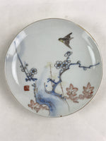 Antique Japanese Koimari Imari Plate Plum Blossom Nightingale Kozara Gold PY366