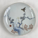Antique Japanese Koimari Imari Plate Plum Blossom Nightingale Kozara Gold PY366