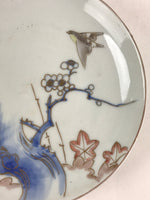 Antique Japanese Koimari Imari Plate Plum Blossom Nightingale Kozara Gold PY367