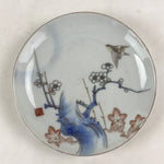 Antique Japanese Koimari Imari Plate Plum Blossom Nightingale Kozara Gold PY367