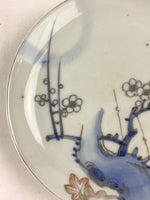 Antique Japanese Koimari Imari Plate Plum Blossom Nightingale Kozara Gold PY368