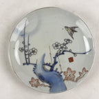 Antique Japanese Koimari Imari Plate Plum Blossom Nightingale Kozara Gold PY368