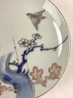 Antique Japanese Koimari Imari Plate Plum Blossom Nightingale Kozara Gold PY369