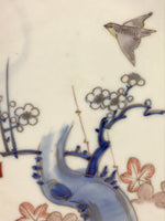 Antique Japanese Koimari Imari Plate Plum Blossom Nightingale Kozara Gold PY369