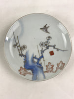 Antique Japanese Koimari Imari Plate Plum Blossom Nightingale Kozara Gold PY370