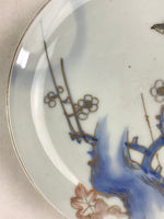 Antique Japanese Koimari Imari Plate Plum Blossom Nightingale Kozara Gold PY370