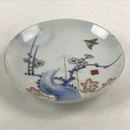 Antique Japanese Koimari Imari Plate Plum Blossom Nightingale Kozara Gold PY371