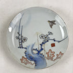 Antique Japanese Koimari Imari Plate Plum Blossom Nightingale Kozara Gold PY371
