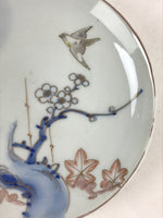 Antique Japanese Koimari Imari Plate Plum Blossom Nightingale Kozara Gold PY372