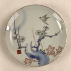 Antique Japanese Koimari Imari Plate Plum Blossom Nightingale Kozara Gold PY372