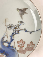 Antique Japanese Koimari Imari Plate Plum Blossom Nightingale Kozara Gold PY373