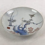 Antique Japanese Koimari Imari Plate Plum Blossom Nightingale Kozara Gold PY373