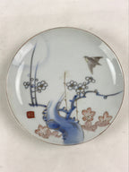 Antique Japanese Koimari Imari Plate Plum Blossom Nightingale Kozara Gold PY373