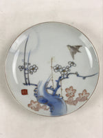 Antique Japanese Koimari Imari Plate Plum Blossom Nightingale Kozara Gold PY373