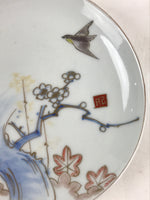 Antique Japanese Koimari Imari Plate Plum Blossom Nightingale Kozara Gold PY374